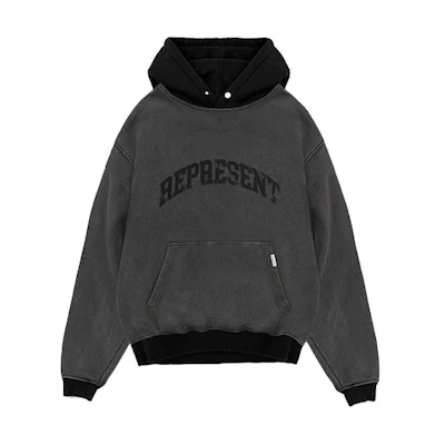 Represent FW21 Oversized Logo Hoodie Pullover Gray Black M04140-20
