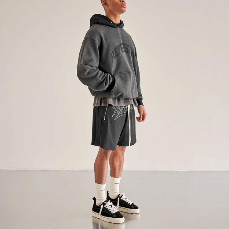 Purchase 리프레젠트 FW21 오버사이즈 로고 후디 풀오버 그레이 블랙 M04140-20