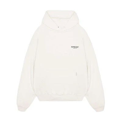 Represent FW21 Owners Club Logo Hoodie White Menswear M04153-72