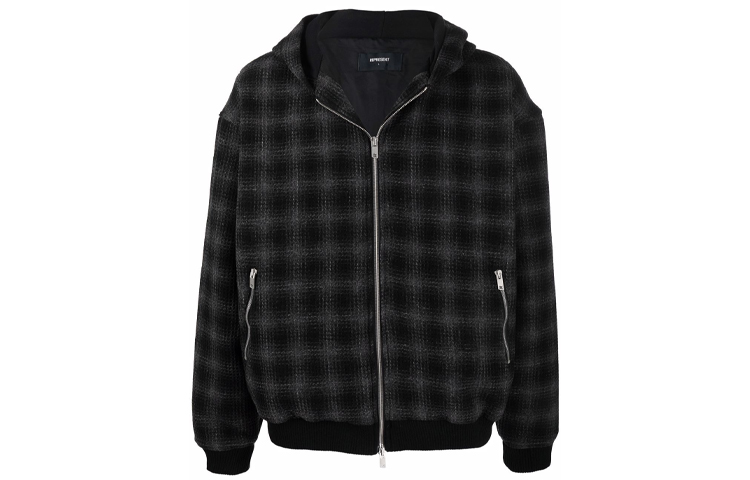 Represent FW21 Plaid Pattern Long Sleeve Jacket Men’s - Dark Gray M01084-05