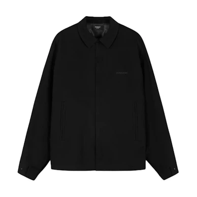 Represent FW21 Plain Black Long-Sleeve Collared Jacket for Men M01087-01