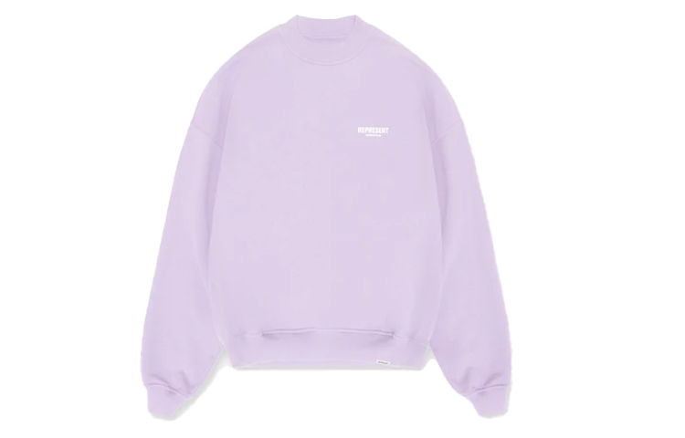 Represent FW21 Purple Crewneck Sweatshirt for Men Casual Style M04159-138