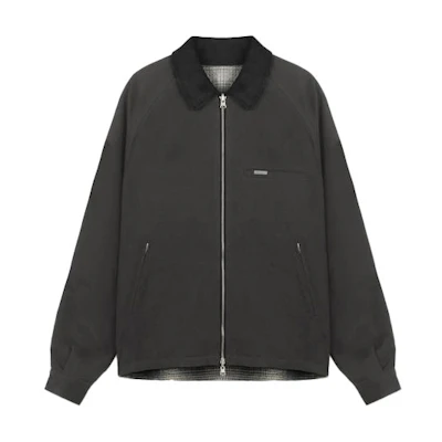Represent FW21 Reversible Plaid Double-Zip Jacket Grey M06052-05