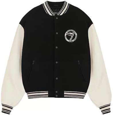 REPRESENT FW21 Skull Wings Logo Black Long Sleeve Varsity Jacket Men Back to School. M01078-01 Order REPRESENT FW21 Skull Wings Logo Black Long Sleeve Varsity Jacket Men Back to School. M01078-01