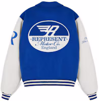 Lookbook REPRESENT FW22 拼色標誌印花棒球外套 - 藍色 M01143-109