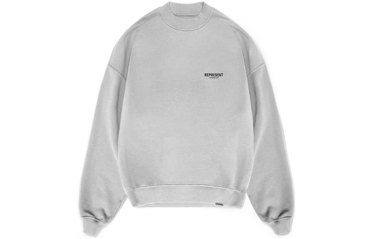 REPRESENT FW22  Grey Pullover Sweatshirt with Back Letter Logo Print. M04159-302