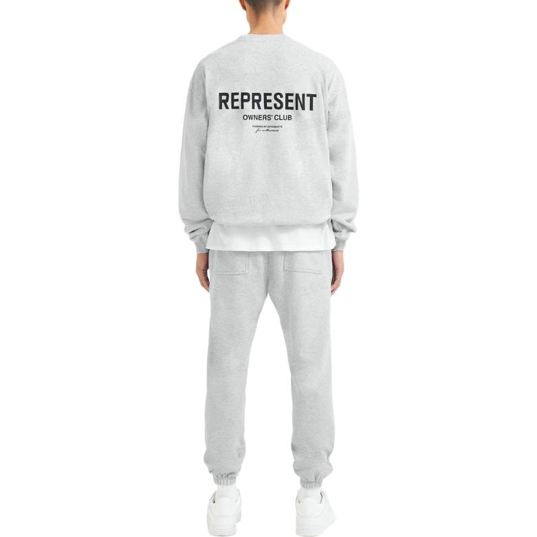 Purchase REPRESENT FW22 Baju Sejuk Kelabu dengan Cetakan Logo Huruf Belakang. M04159-302