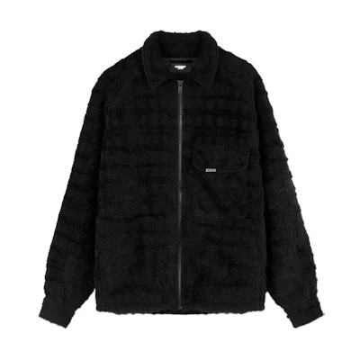 REPRESENT FW22 Solid Black Zip-Up Collared Jacket M06021-01