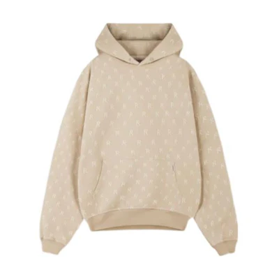 Represent FW22 All-Over Logo Oversized Hooded Sweater White M04220-209