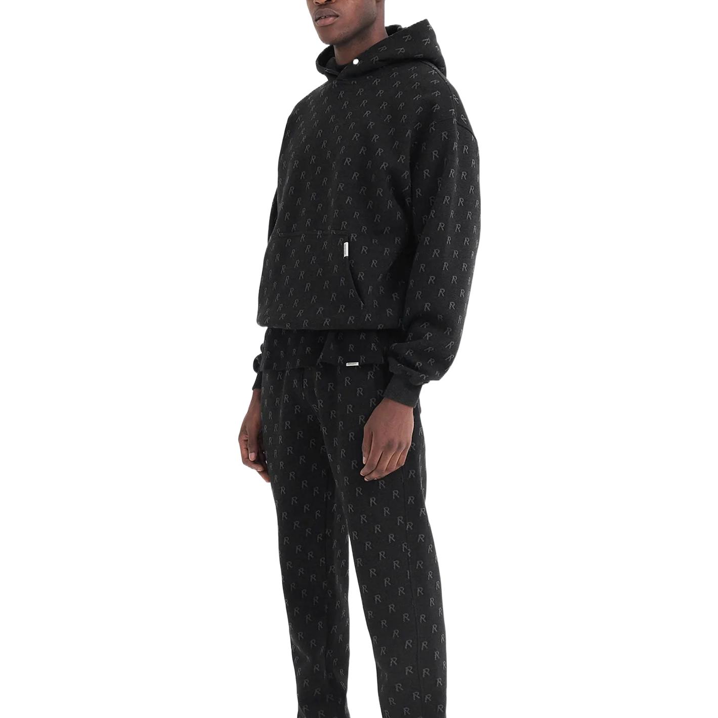 Shop Represent FW22 All-Over Logo Oversized Hoodie Black Men’s M04220-171