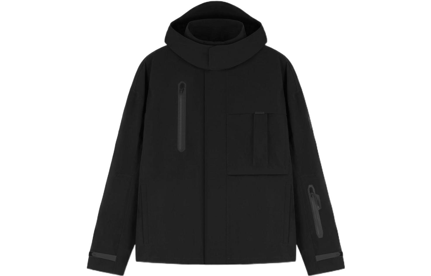 Represent FW22 Black Detachable Hood Jacket Long Sleeve Outerwear MX006-01