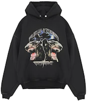 Represent FW22 Black Hoodie with Double-Headed Hound Print for Men M04062-03 Represent FW22 Black Hoodie with Double-Headed Hound Print for Men M04062-03