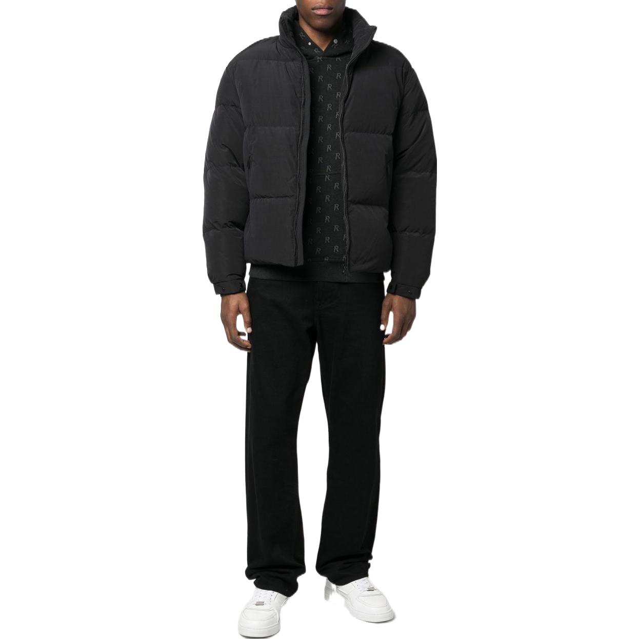 Lookbook REPRESENT FW22 Black Logo Fleece Lined Zip-Up Jacket for Men M01208-01