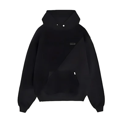 Represent FW22 Black Soft Pullover Hoodie Unisex Plain Color Block Design M04216-171
