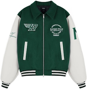 REPRESENT FW22 配色标志印花绿色棒球夹克 长袖外套 M01143-62 Order REPRESENT FW22 配色标志印花绿色棒球夹克 长袖外套 M01143-62