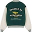 Lookbook REPRESENT FW22 Green Varsity Jacket with Colorblock Logo Embroidery Unisex. M01078-62-GREEN