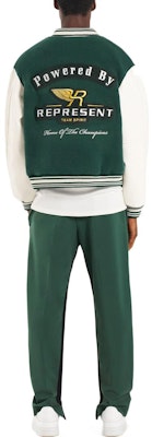 REPRESENT FW22 Green Varsity Jacket with Colorblock Logo Embroidery Unisex. M01078-62-GREEN Purchase REPRESENT FW22 Green Varsity Jacket with Colorblock Logo Embroidery Unisex. M01078-62-GREEN