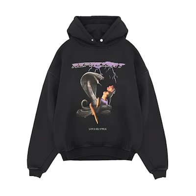 Represent FW22 Letter Print Hoodie with Large Pocket Men’s Black M04304-03