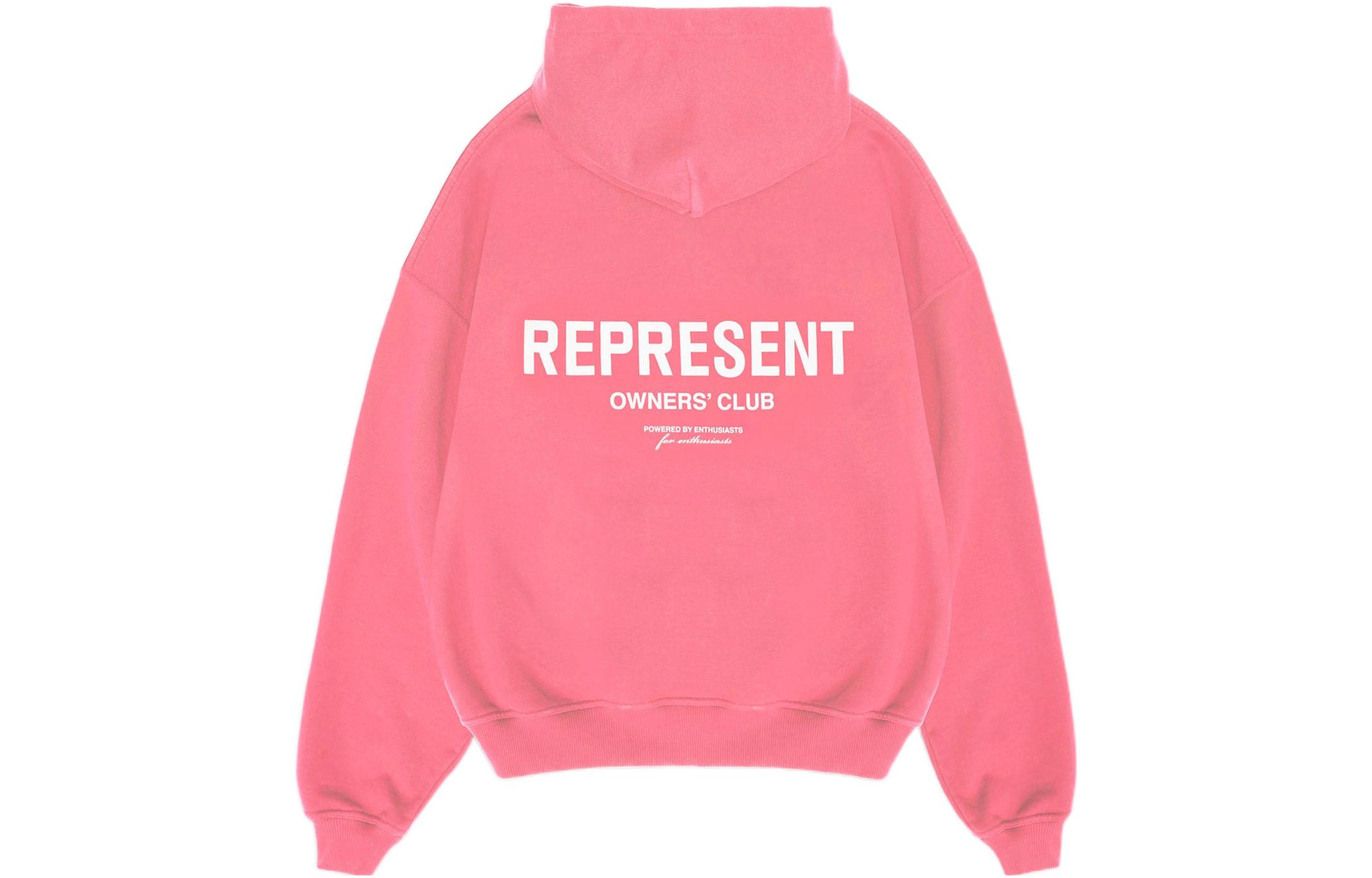 Represent FW22 Owners Club Pink Logo Hoodie Long Sleeve Autumn Edition W04153-144