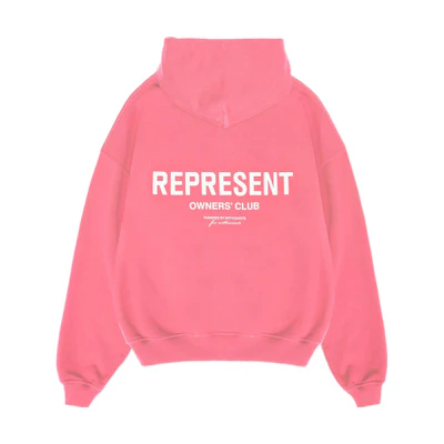 Represent FW22 Owners Club Pink Logo Hoodie Long Sleeve Autumn Edition W04153-144