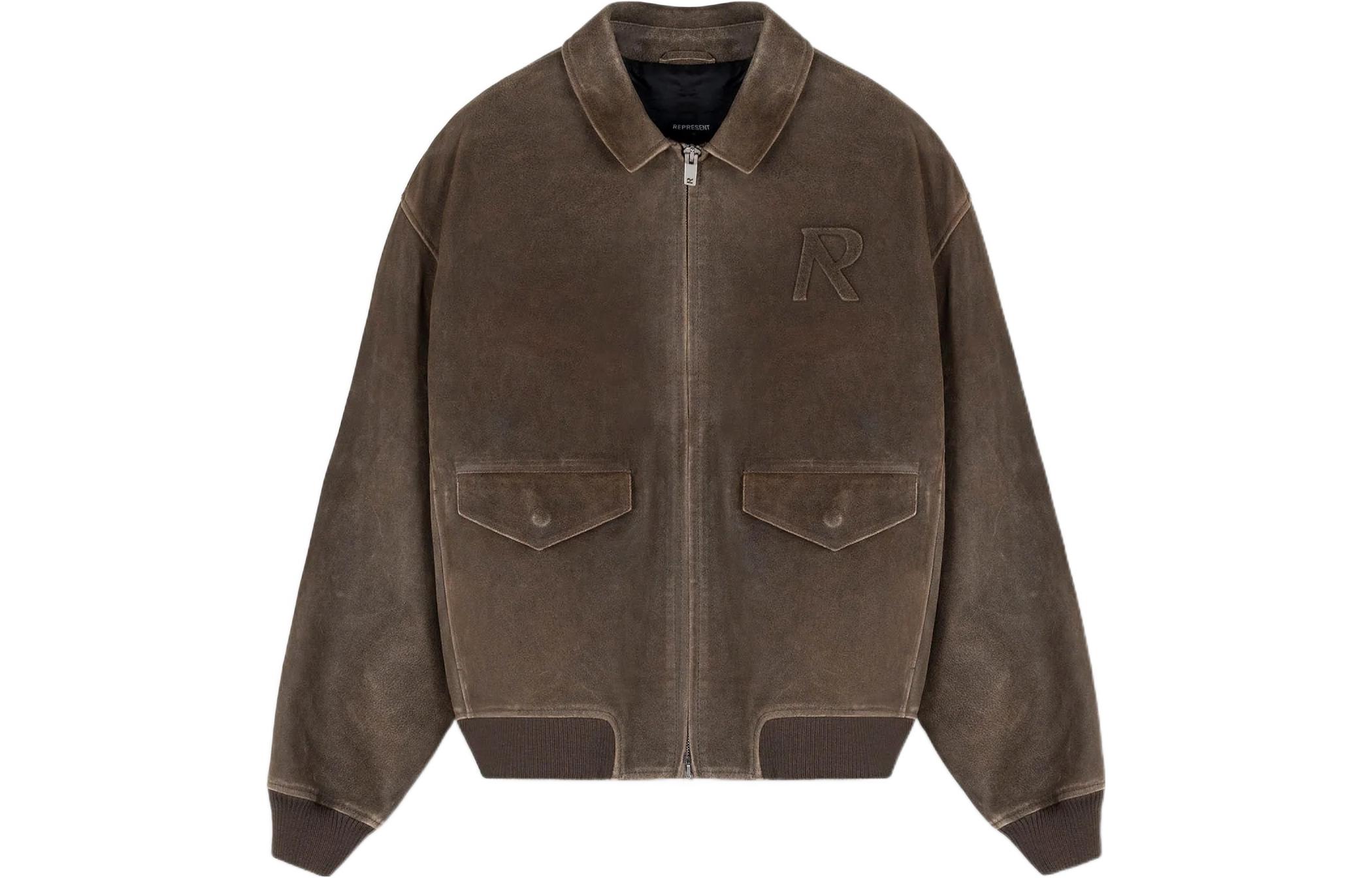 Represent FW22 Patchwork Zip Jacket Brown - Casual Outerwear M01162-03