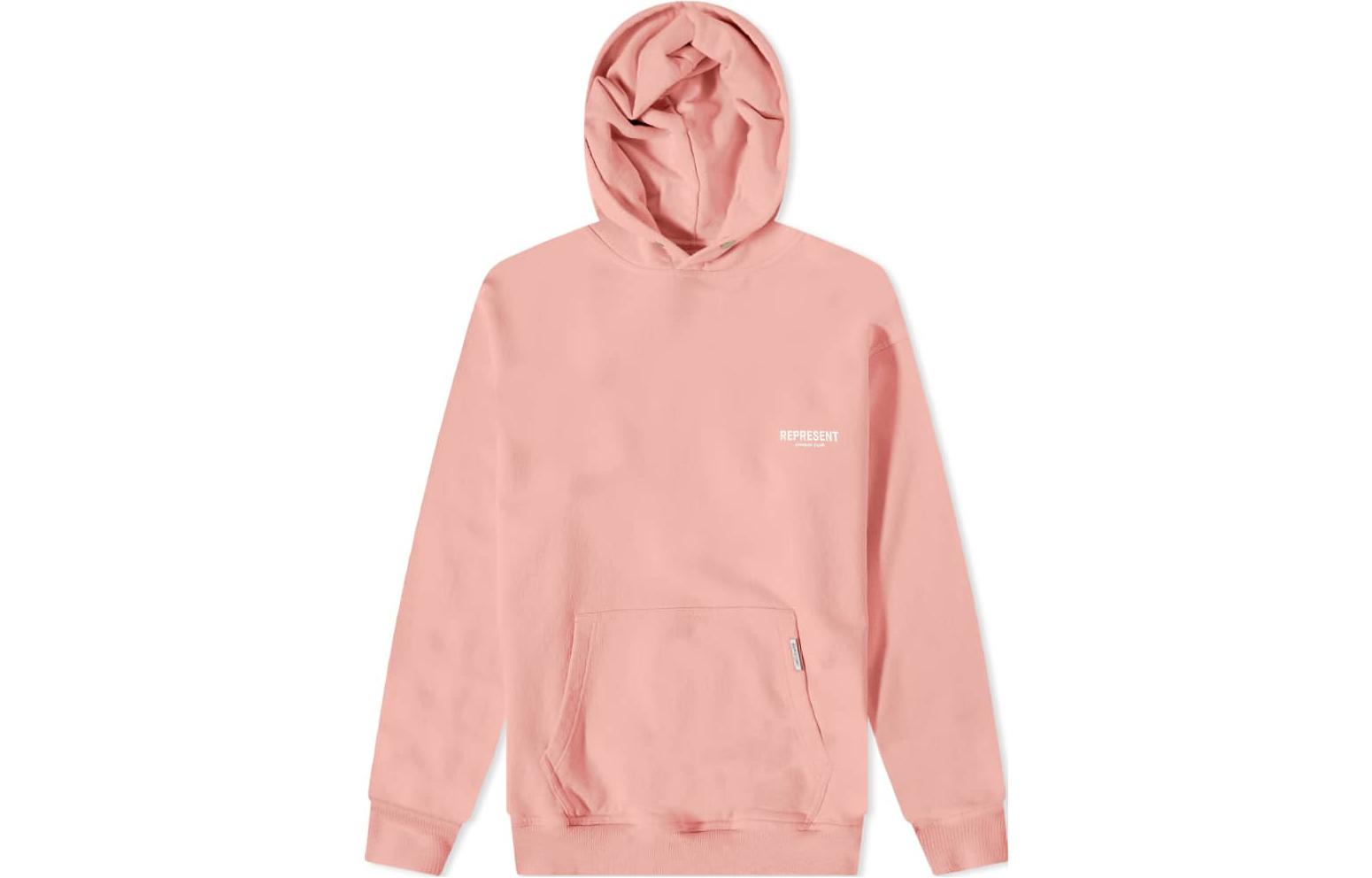 Represent FW22 Pink Letter Logo Graphic Hoodie Pullover for Men W04003-228
