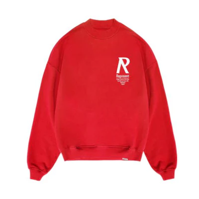 Represent FW22 Red Letter Print Crewneck Sweatshirt Unisex M04229-206