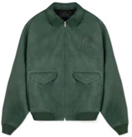 Represent FW22 Solid Leather Bomber Jacket Unisex Green M01162-62 Represent FW22 Solid Leather Bomber Jacket Unisex Green M01162-62