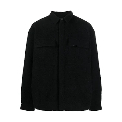 Represent FW22 Solid Wool Shirt Jacket Black M06076101BKCL