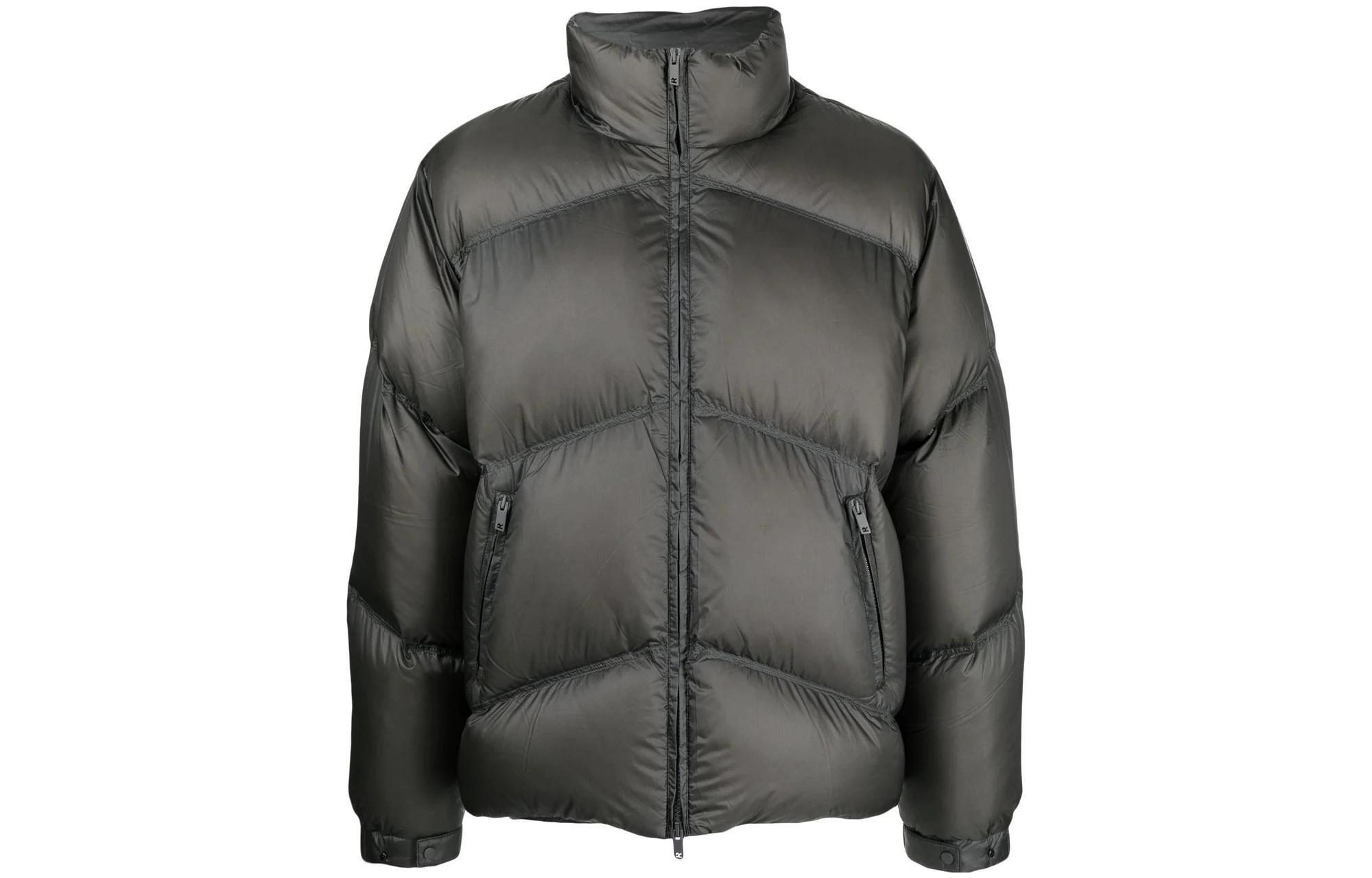 Represent FW22 Solid Zip-Up High Collar Jacket Black M01149-35