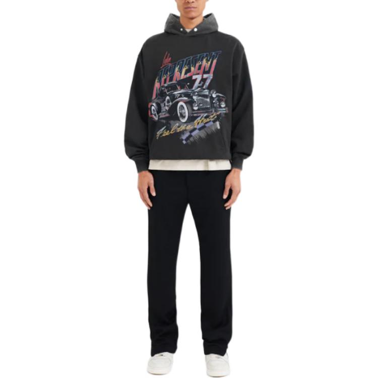 Lookbook Represent FW22 Vintage Car Letter Print Sweatshirt Retro Black M04083-03
