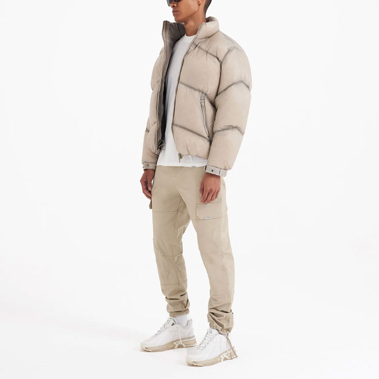 Shop REPRESENT FW22 Washed Down Jacket Wheat Color Winter  Outerwear M01149-209