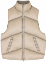 REPRESENT FW22 Washed Puffer Vest Beige Double-Zip Minimalist Design M01138-209 REPRESENT FW22 Washed Puffer Vest Beige Double-Zip Minimalist Design M01138-209
