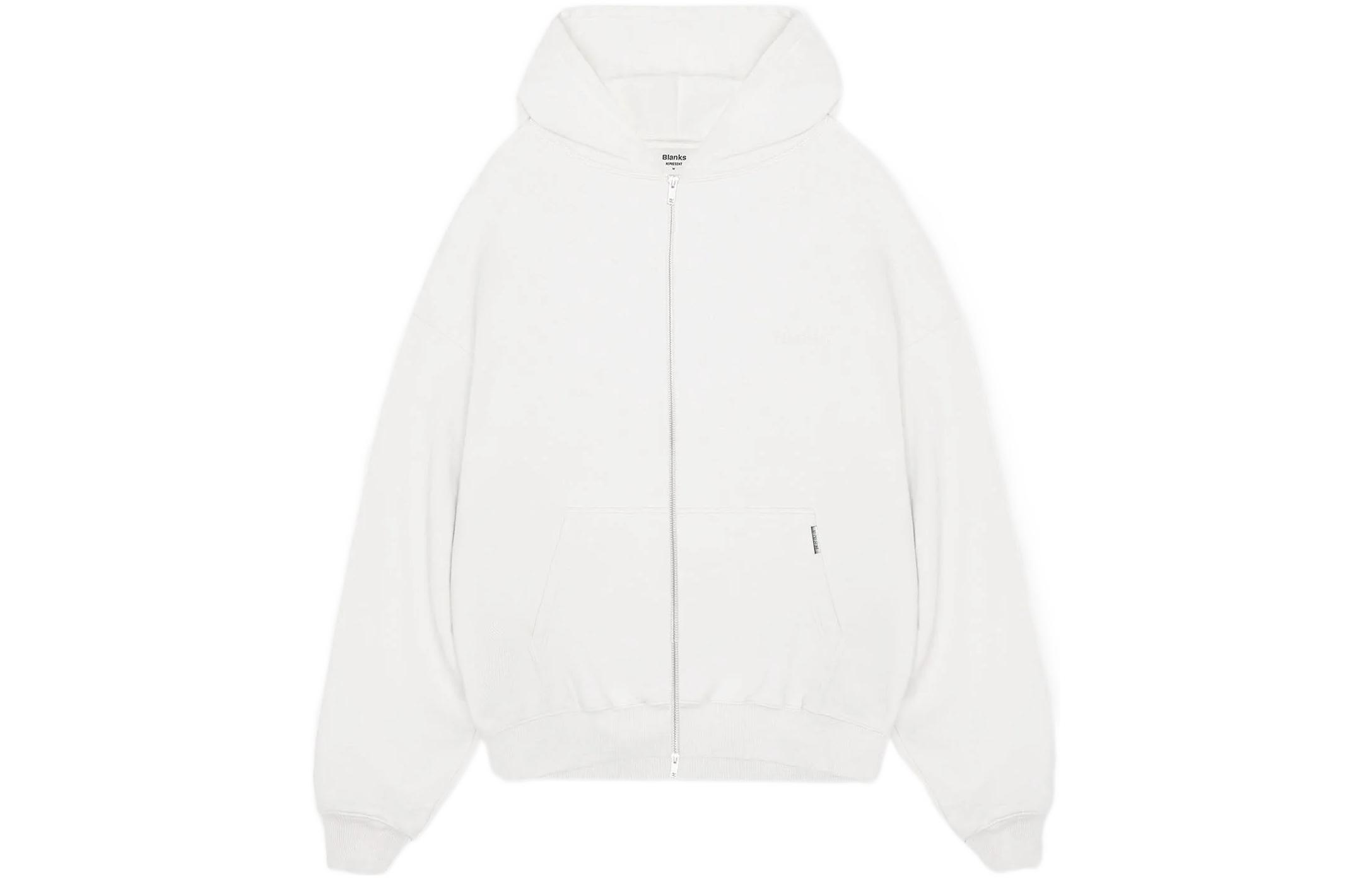 Represent FW22 White Solid Zip-Up Hoodie M04201-72