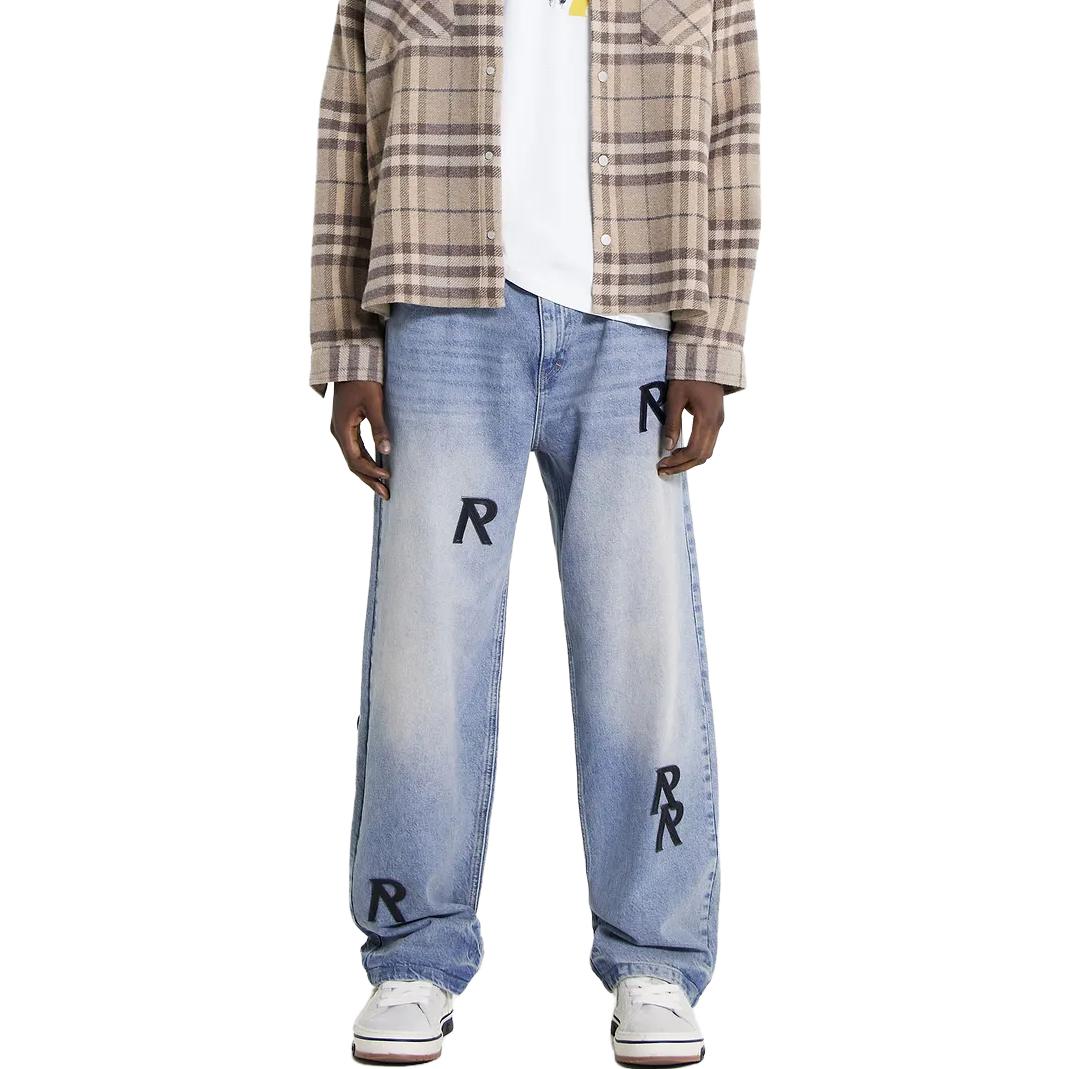 Lookbook REPRESENT FW23 R3宽松直筒牛仔裤 男女同款 蓝色 MB6002-60