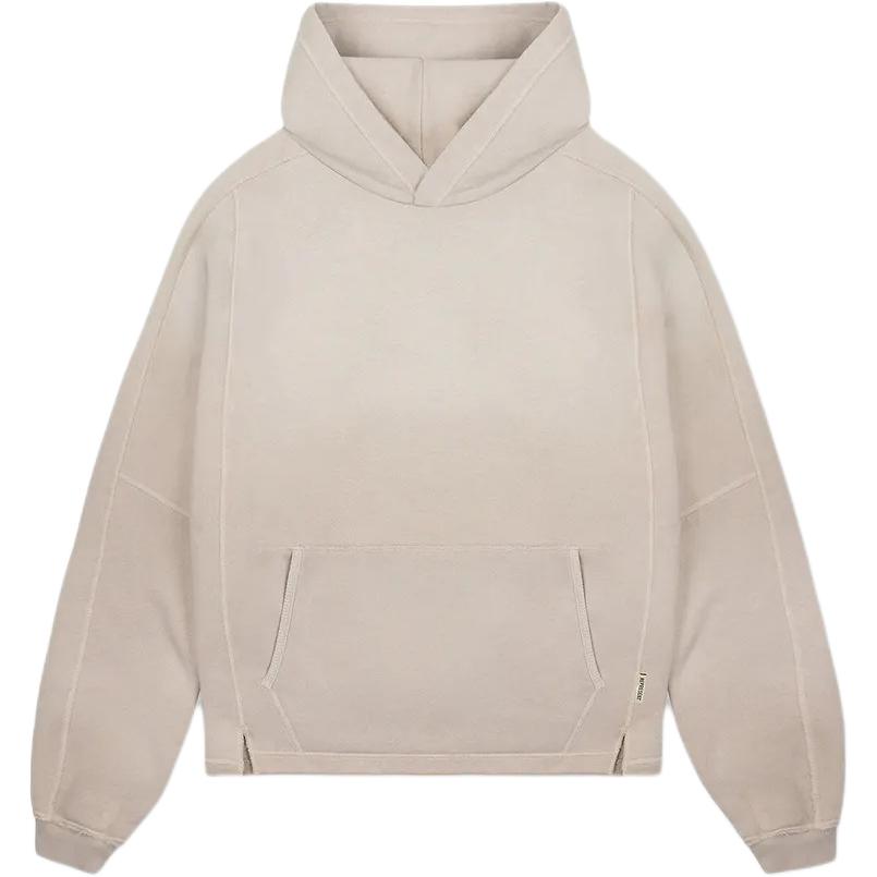 Represent FW24 Faded Wash Ribbed Hoodie White - MLM4200-227