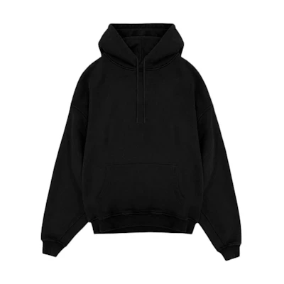 Represent FW24 Minimalist Pullover Hoodie Black Mens 247M496-01