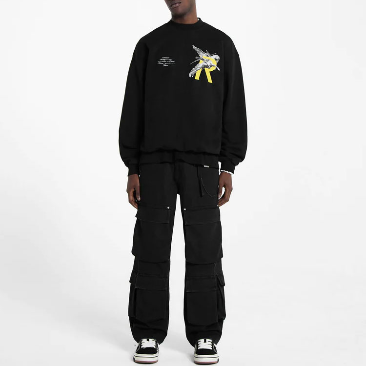 Cheap Represent GIANTS Pegasus Print Black Hoodie for Men MS4005-01