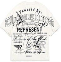 REPRESENT Graffiti Print Crewneck Short Sleeve T-Shirt Men’s White MLM4711-72 REPRESENT Graffiti Print Crewneck Short Sleeve T-Shirt Men’s White MLM4711-72