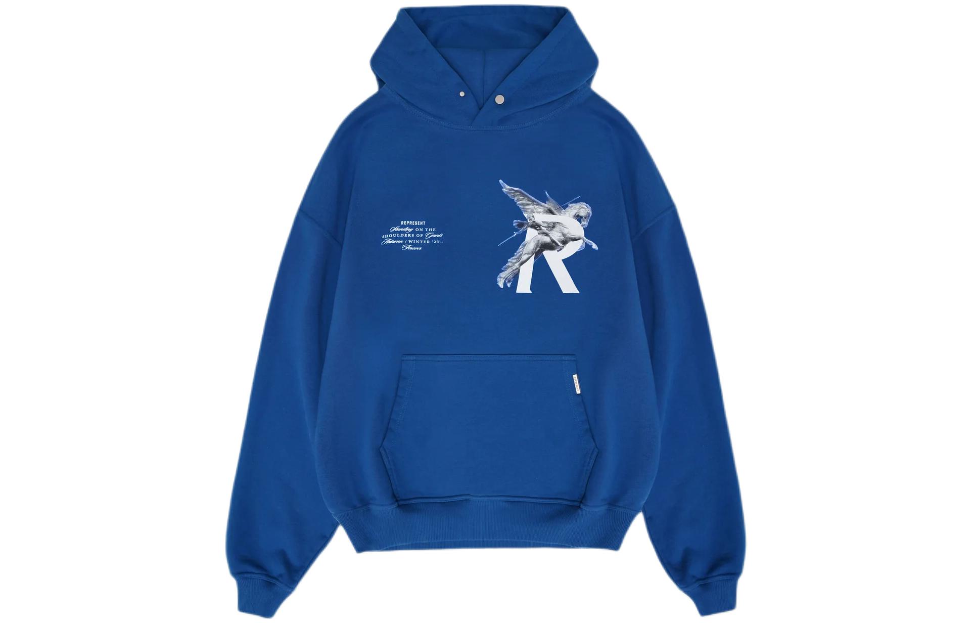 Represent Graphic Logo Print Hoodie Blue MH4021-109