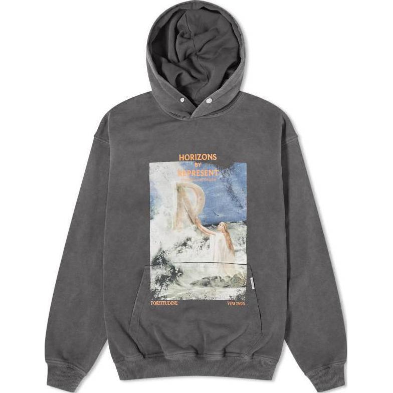 Order Represent Graphic Print Oversized Sweatshirt Men’s - Grey MLM409-444