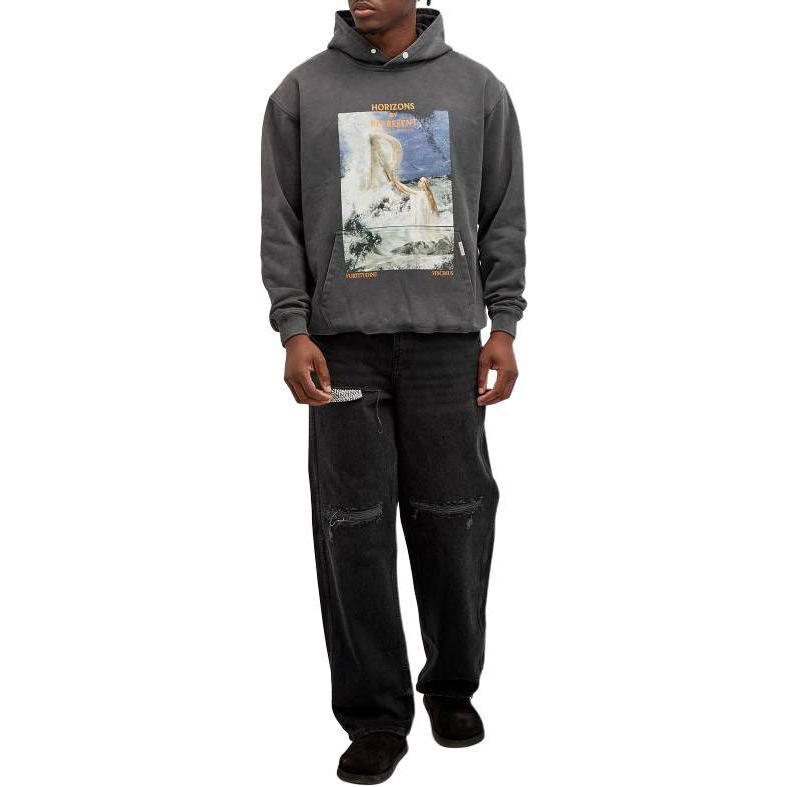 Shop Represent Graphic Print Oversized Sweatshirt Men’s - Grey MLM409-444