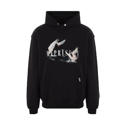Represent Graphic Printed Pullover Hoodie Black - Long Sleeve MH4017-171