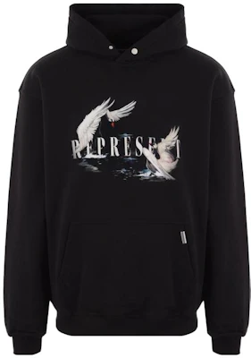 리프리젠트 그래픽 프린트 풀오버 후디 블랙 - 긴팔 MH4017-171 Order 리프리젠트 그래픽 프린트 풀오버 후디 블랙 - 긴팔 MH4017-171