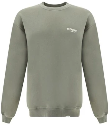 Represent Green Crewneck Logo Print Pullover Sweatshirt Long Sleeve MS4002-07 Buy Represent Green Crewneck Logo Print Pullover Sweatshirt Long Sleeve MS4002-07