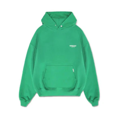Represent Green Letter Print Long Sleeve Hoodie MH4004-301