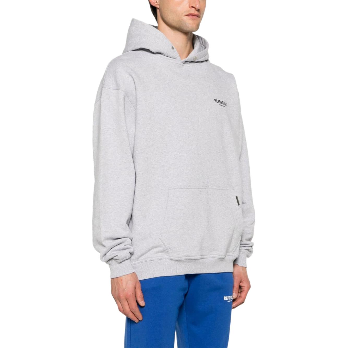 Purchase Represent Grey Logo Print Pullover Hoodie - Loose Fit OCM407-302