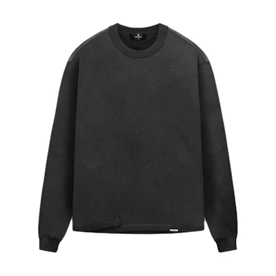 Represent Heavyweight Initial Crewneck Long Sleeve Sweatshirt Dark Grey Mens INM411-481