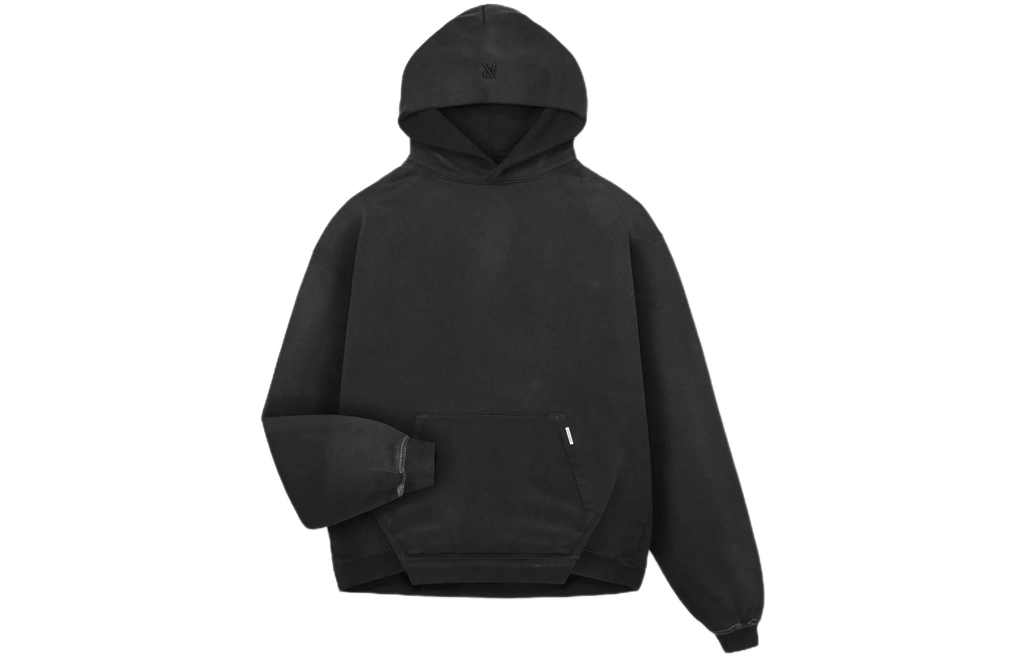 Represent Heavyweight Initial Oversized Hoodie Black Long Sleeve Pullover INM407-481