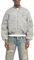 Purchase REPRESENT Icarus Flying Bomber Grey Logo Print Zip Baseball Collar Jacket Men. MLM133-168